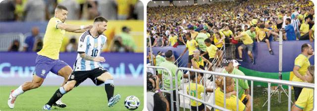 Argentina hand Brazil third straight loss after crowd trouble at Maracana