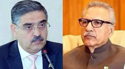 Pakistani nation united against terrorism, say President Alvi, PM Kakar