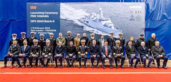 PNS Yamama launching ceremony held at Romania’s DAMEN Shipyard Galati