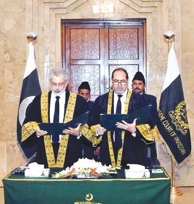 BHC CJ Justice Naeem takes oath as SC judge