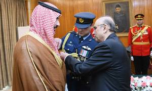 Nishan-i-Pakistan award conferred on Saudi Defence Minister