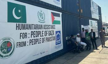 Pakistan sends more relief for Palestine