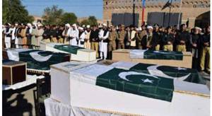 Funeral prayer of constable Muhammad Haji Shaheed offered