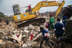 Two children among eight dead in Uganda landfill collapse