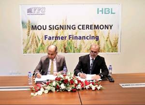 FFC signs MoU with HBL to promote agricultural financing