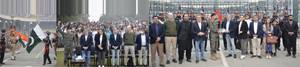 Spanish delegation attends flag-lowering ceremony at Wagah Border