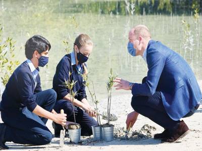 Prince William plants trees, builds bridges on UAE visit